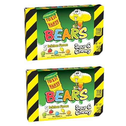 Toxic Waste Sour & Chewy Fizzy Bears Boxes - Caribou Candy