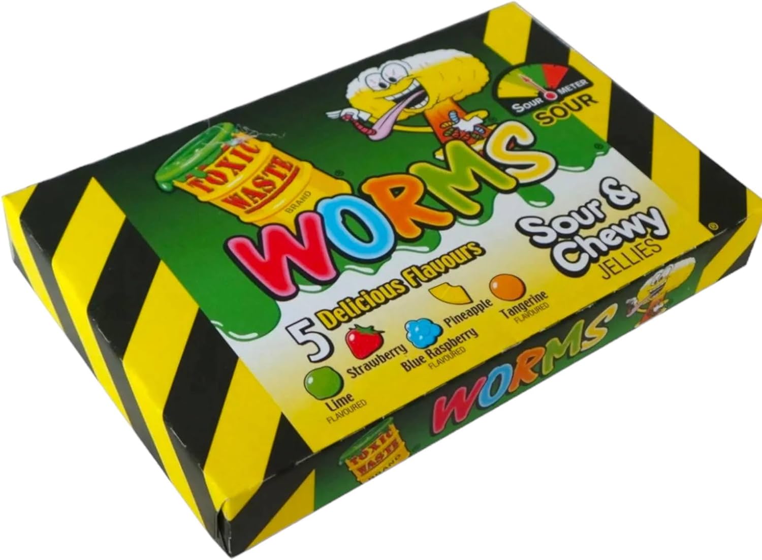 Toxic Waste Sour & Chewy Fizzy Worms Boxes - Caribou Candy