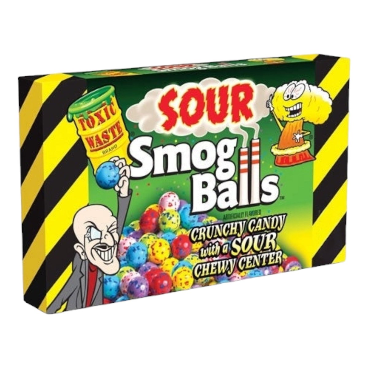 Toxic Waste Sour Smog Balls Share Box 85g - Sour Candy Balls - Toxic Waste