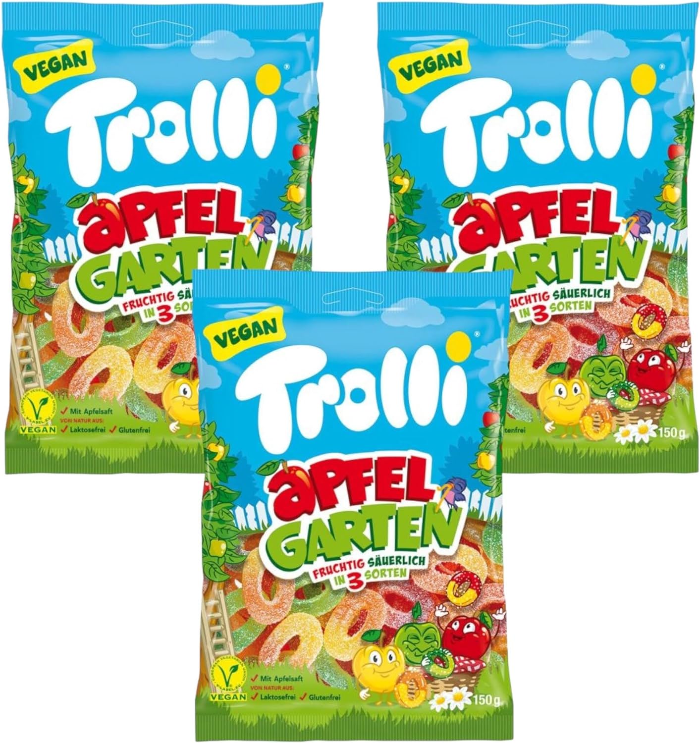 Trolli Apple Garden Gummy Sweets Share Bag - Caribou Candy