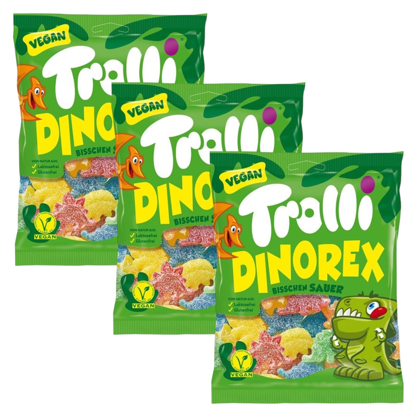 Trolli Dinorex Share Bag - Vegan Sour Sweets - Caribou Candy