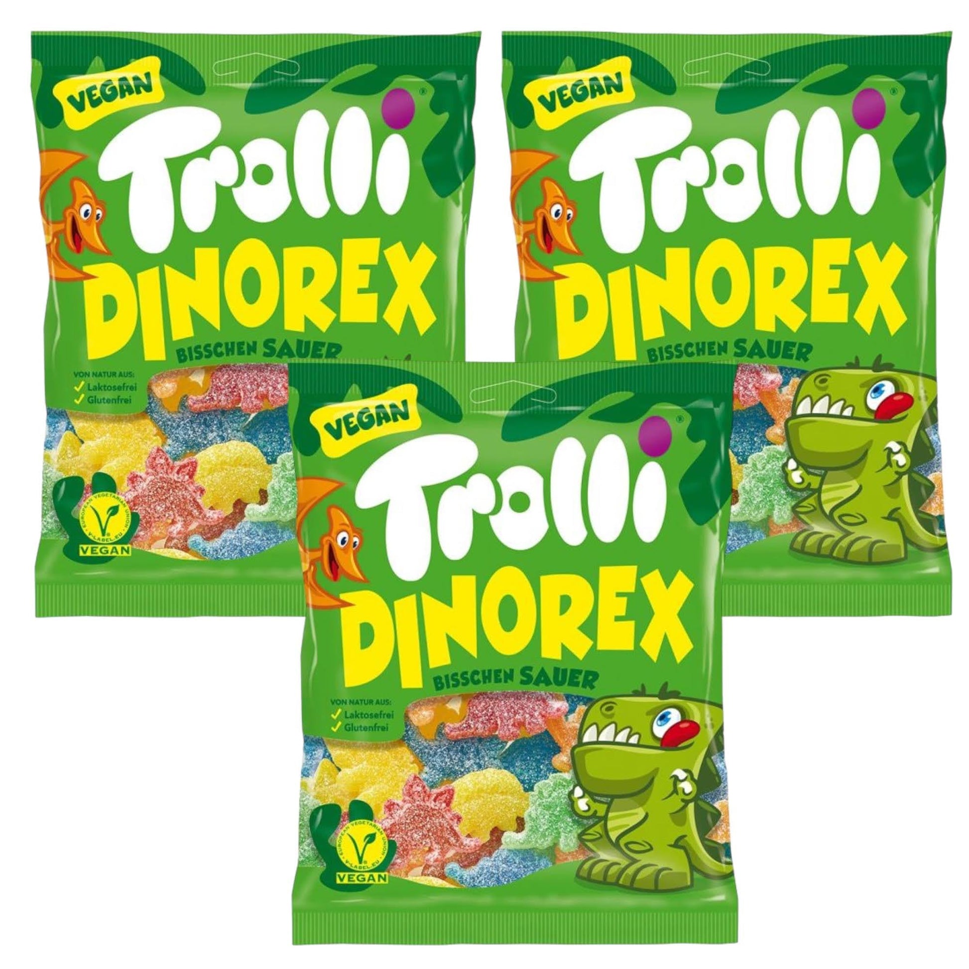 Trolli Dinorex Share Bag - Vegan Sour Sweets - Caribou Candy