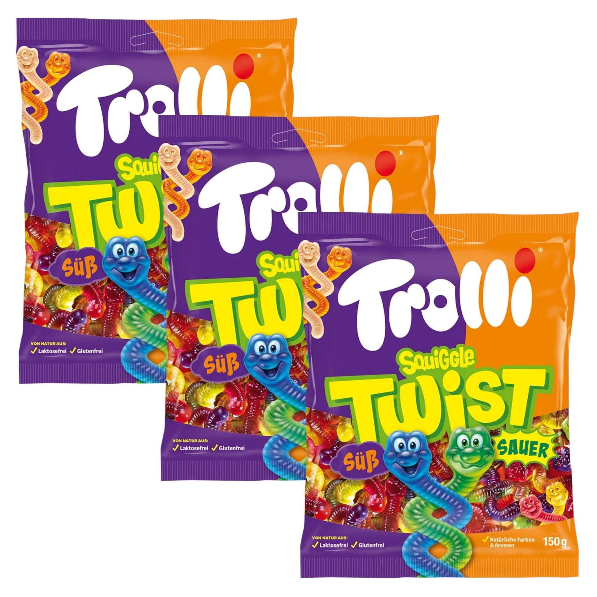 Trolli Squiggle Twist Worms Share Bag - Caribou Candy