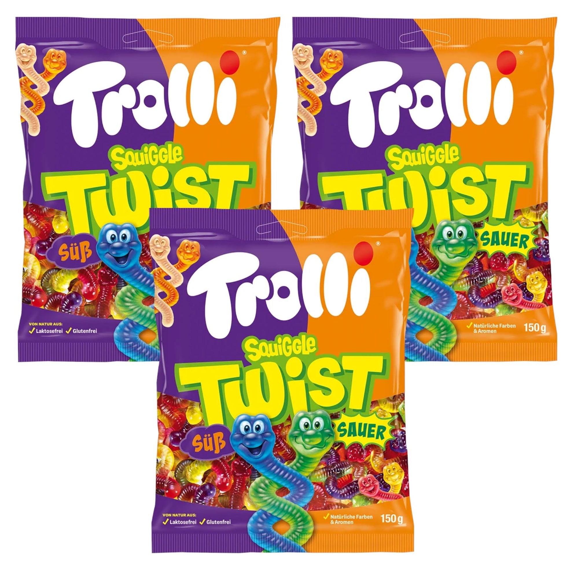 Trolli Squiggle Twist Worms Share Bag - Caribou Candy