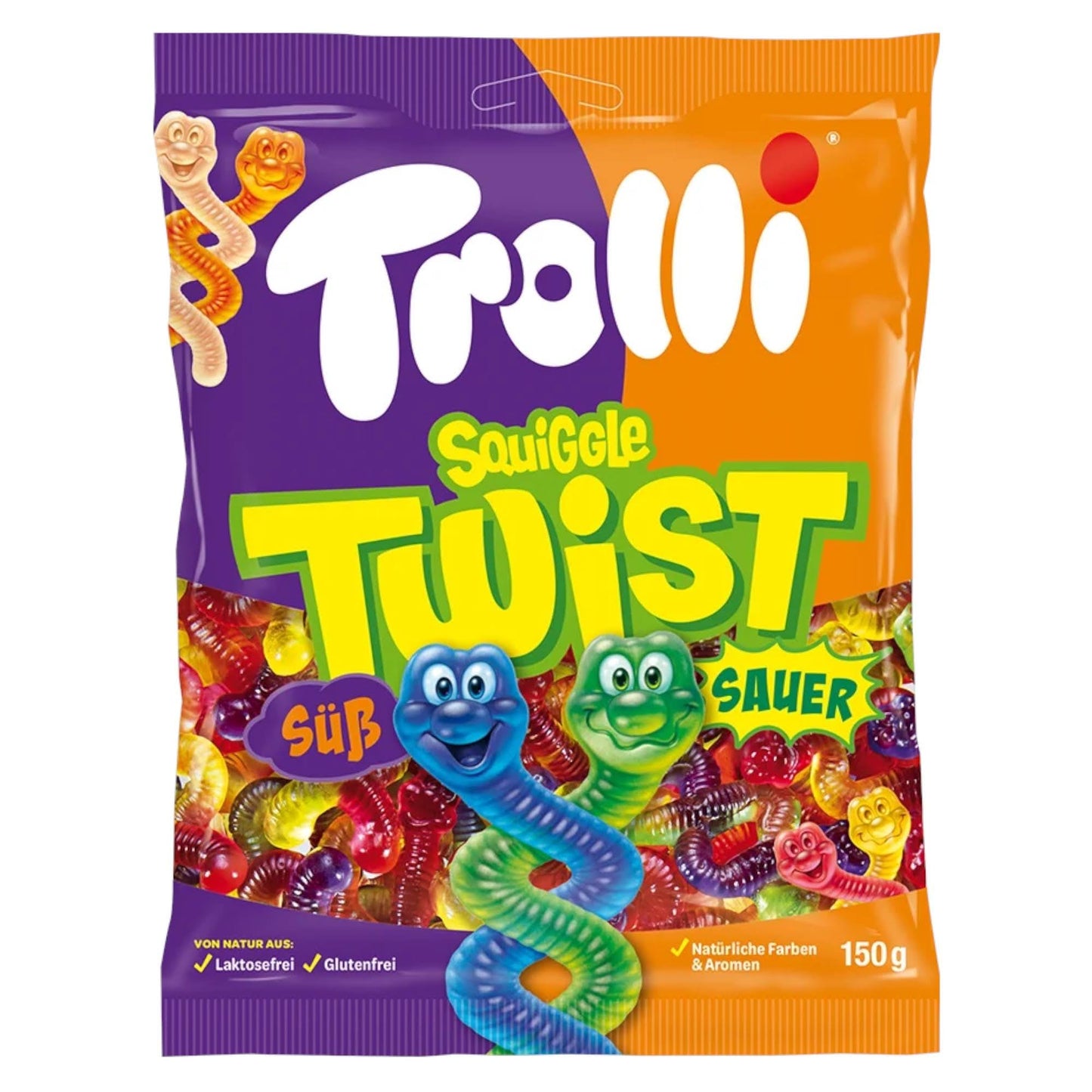 Trolli Squiggle Twist Worms Share Bag - Caribou Candy