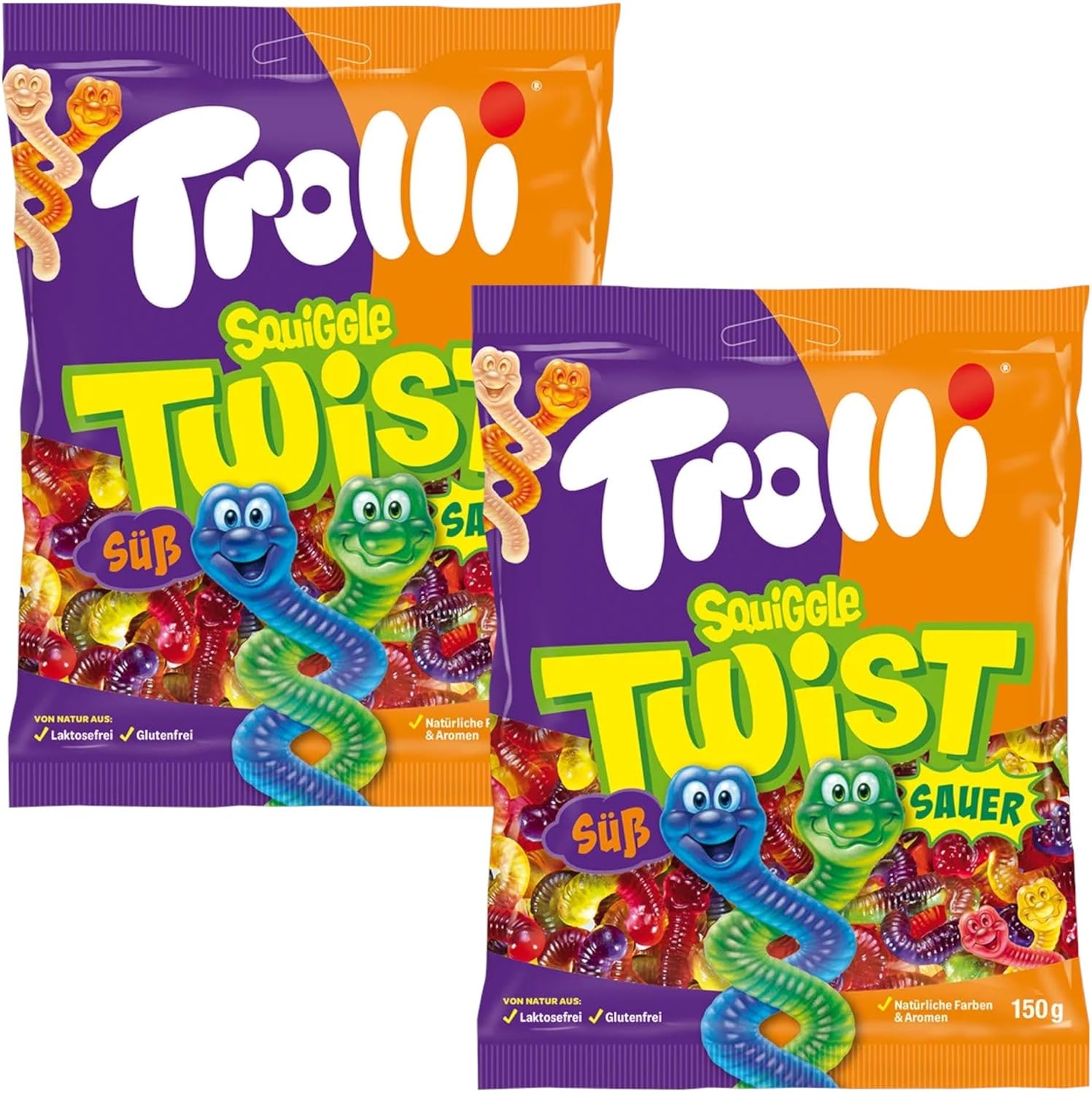 Trolli Squiggle Twist Worms Share Bag - Caribou Candy