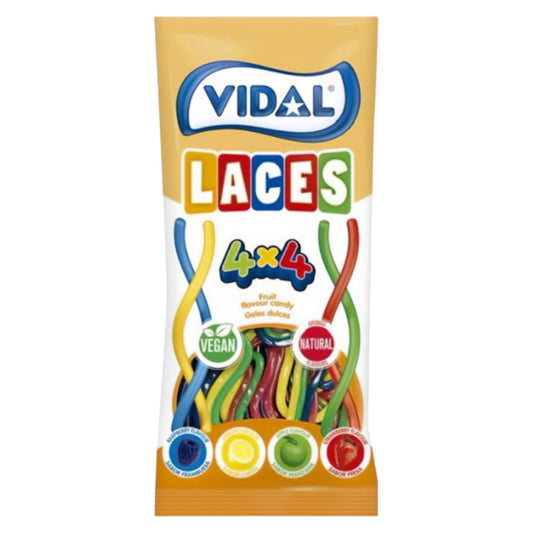 Vidal Laces 4x4 Fruit - Gummy Sweets - Vidal