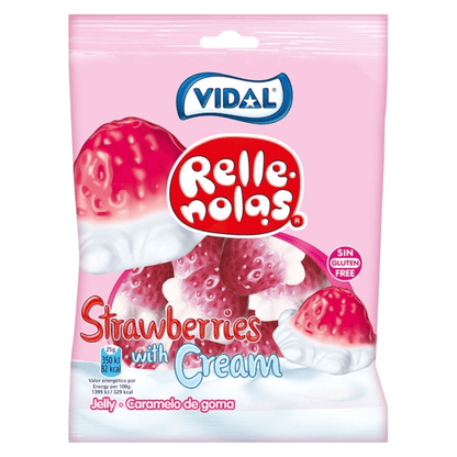 Vidal Relle Nolas Strawberries with Cream - Gummy Sweets - Vidal