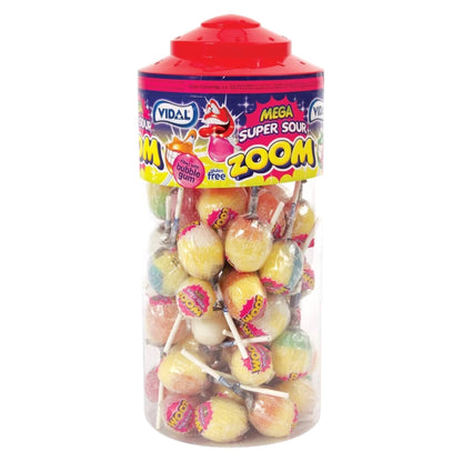 Vidal Zoom Mega Super Sour Lolly - Lollipop - Vidal